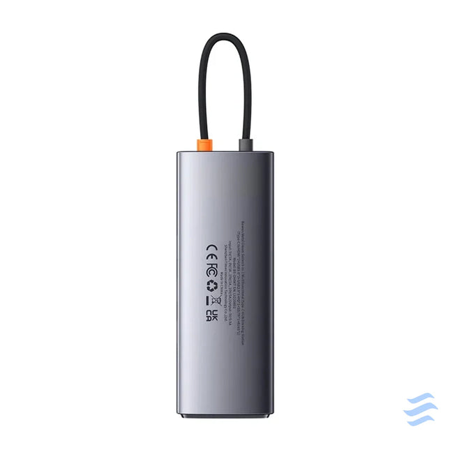 Hub 9in1 Baseus Metal Gleam Series USB C to 2x USB 3.0 + 2x HDMI + USB 2.0 + USB C PD + Ethernet RJ45 + microSD/SD Hubs