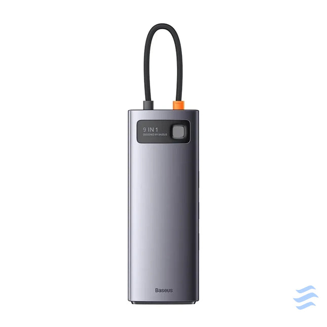 Hub 9in1 Baseus Metal Gleam Series USB C to 2x USB 3.0 + 2x HDMI + USB 2.0 + USB C PD + Ethernet RJ45 + microSD/SD Hubs