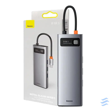 Hub 9in1 Baseus Metal Gleam Series USB C to 3x USB 3.0 + HDMI + USB C PD + Ethernet RJ45 + microSD/SD + VGA Hubs