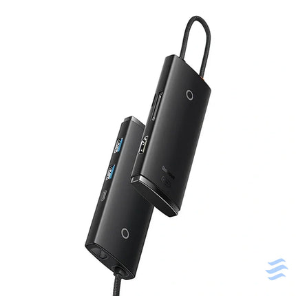 Hub Baseus OS Lite 6 Port (Type C to HDMI + USB3.0*2 + PD + SD/TF) (black Hubs