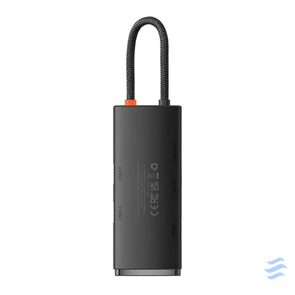 Hub Baseus OS Lite 6 Port (Type C to HDMI + USB3.0*2 + PD + SD/TF) (black Hubs