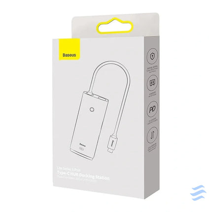 Hub Baseus OS Lite 6 Port (Type C to HDMI + USB3.0*2 + PD + SD/TF) (black Hubs