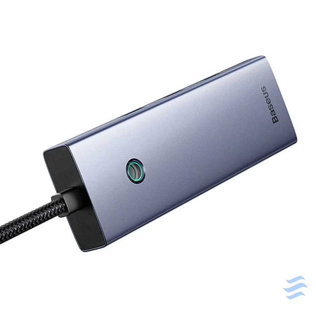 Hub Baseus UltraJoy Series Lite 4 Port (USB to USB 3.0*3 + RJ45*1 + USB C 5V) (gray) Hubs