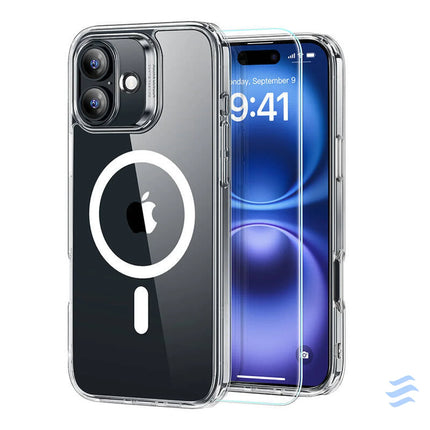 Hybrid Case (HaloLock) ESR for iPhone 16 with screen protection kit (clear)) Protective cases for smartphones