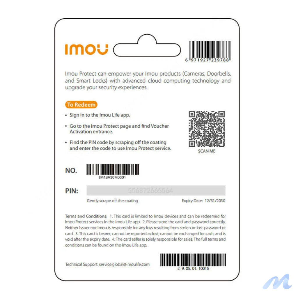 IMOU Protect Basic Gift Card (Annual Plan)