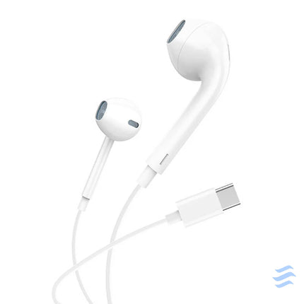 In ear headphones wired Foneng T15 USB C 1.2m (white) Wired