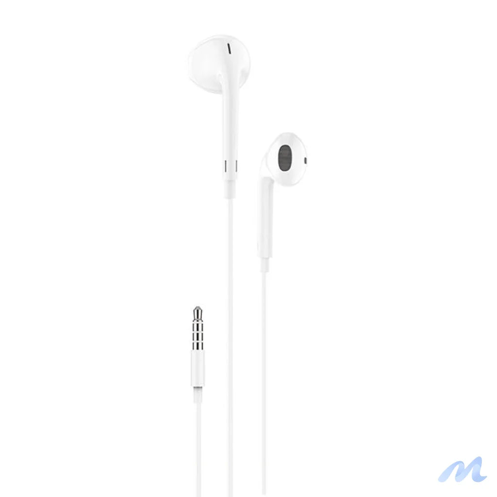 In-ear headphones, wired Foneng T34, mini jack 3.5mm, remote control (white)