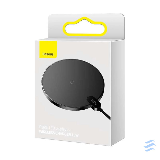 Inductive wireless charger Baseus Digital LED 15W (black) Wireless chargers