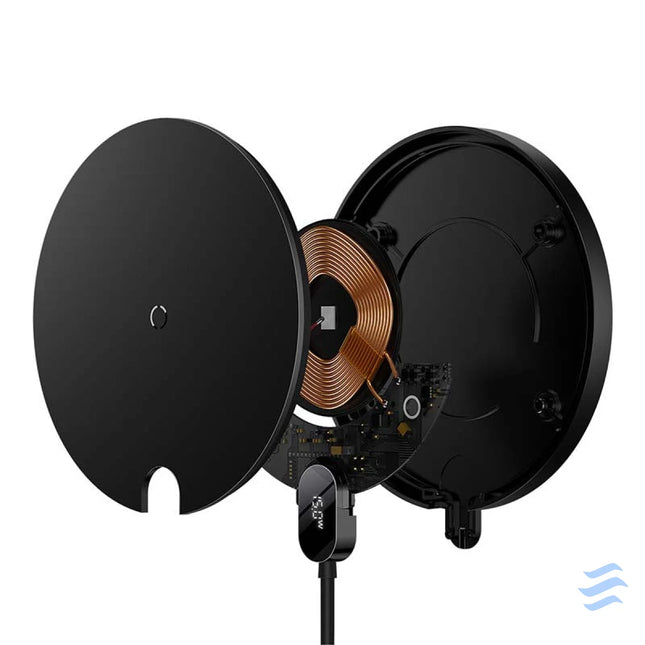 Inductive wireless charger Baseus Digital LED 15W (black) Wireless chargers