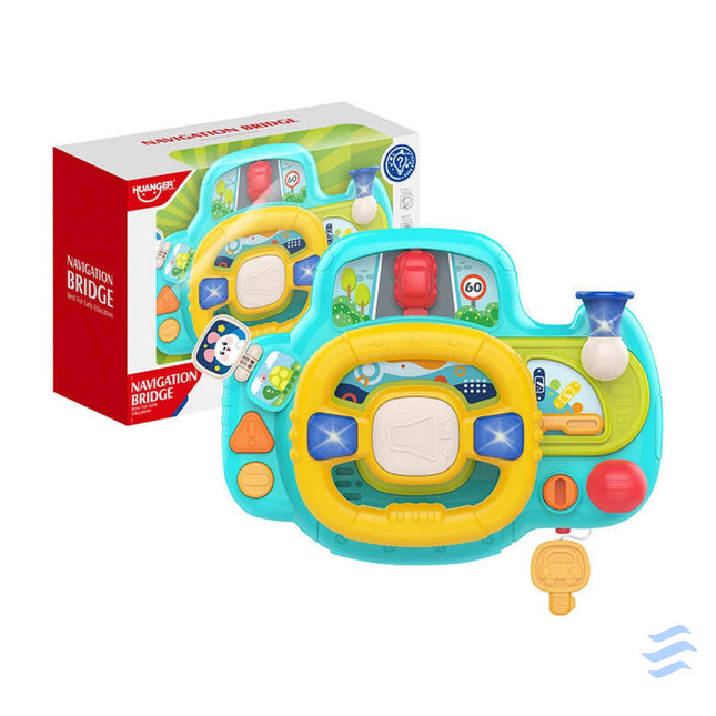 Interactive steering wheel for children (blue) Huanger HE0541 Educational and interactive
