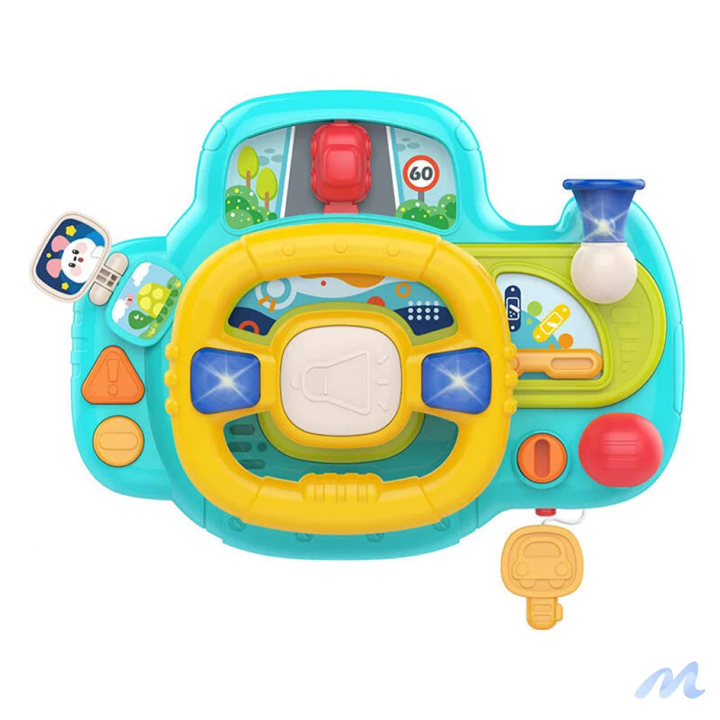 Interactive steering wheel for children (blue) Huanger HE0541