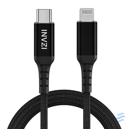 INVZI USB C to Lightning Cable MFi 2m (Black) USB C to Lightning