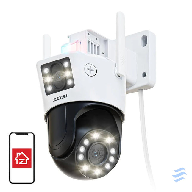 IP Outdoor Camera ZOSI C298 WiFi Pan Tilt 6MP Dual IP66 IP cameras