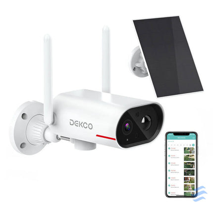 IP Outdoor WiFi camera with solar panel DEKCO DC8L 3MP IP cameras