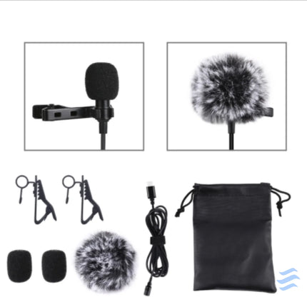Jack Puluz tie microphone with clip PU425 1.5m USB C Lavalier