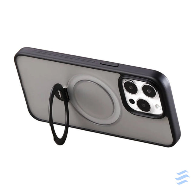 Joyroom JR BP004 Magnetic Protective Case with Holder for iPhone 15 (Black) Protective cases for smartphones
