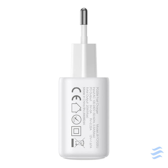 Joyroom JR TCF12 Dual Port (2C) 20W Power Charger (white) mains chargers