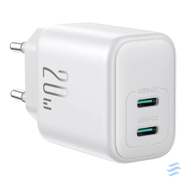 Joyroom JR TCF12 Dual Port (2C) 20W Power Charger (white) mains chargers