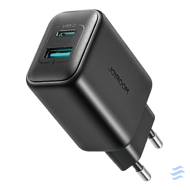 Joyroom JR TCF13 Dual Port (A + C) 25W Power Charger (black) mains chargers