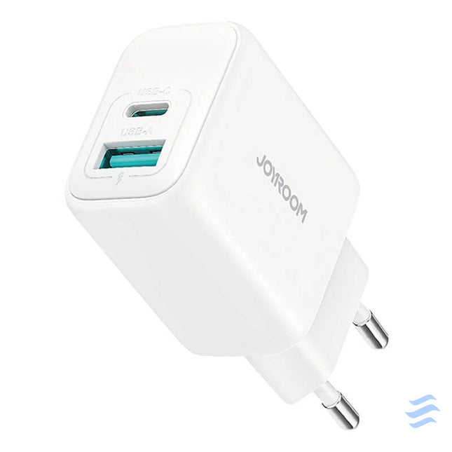 Joyroom JR TCF21 Dual Port (A + C) Power Charger (white) mains chargers