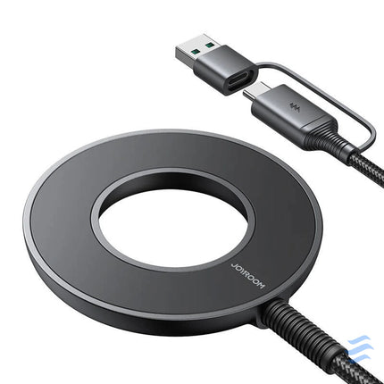 Joyroom JR WQM03 magnetic charger USB + USB C 1.2m (black) Wireless chargers