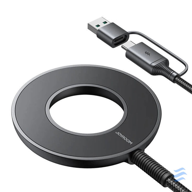 Joyroom JR WQM03 magnetic charger USB + USB C 1.2m (black) Wireless chargers