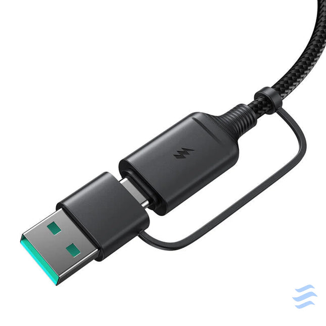 Joyroom JR WQM03 magnetic charger USB + USB C 1.2m (black) Wireless chargers