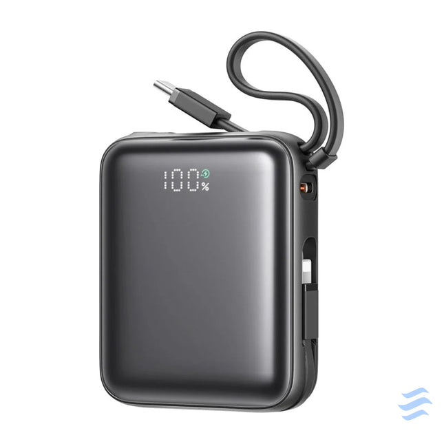 Joyroom Mini PowerBank JR PBF27 22.5W with dual cable 10000mAh (black) Powerbanks