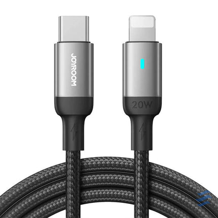 Joyroom S CL020A10 (black) USB Lightning Type C 20W 1.2m cable Combo Cables