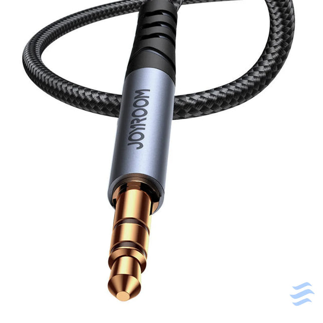 Joyroom SY A09 AUX cable 3.5mm mini jack to 3.5mm mini jack braided 1.2m (black) Audio cables