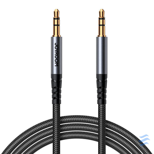 Joyroom SY A09 AUX cable 3.5mm mini jack to 3.5mm mini jack braided 1.2m (black) Audio cables