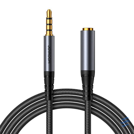Joyroom SY A09 AUX extension cable 3.5mm mini jack female to 3.5mm mini jack male braided 1.2m (black) Audio cables