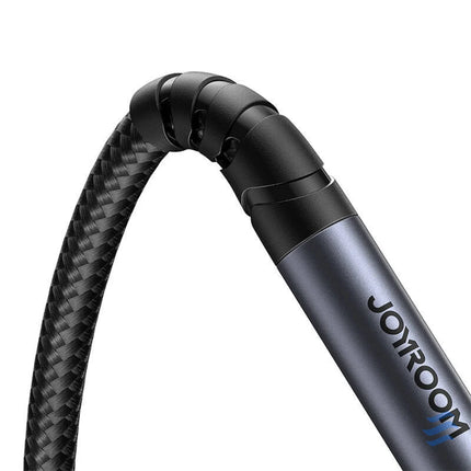 Joyroom SY A09 AUX extension cable 3.5mm mini jack female to 3.5mm mini jack male braided 1.2m (black) Audio cables