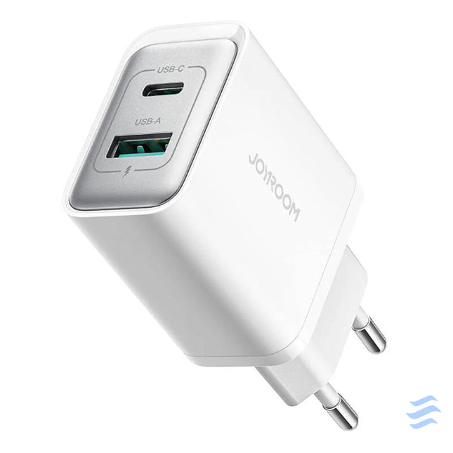 Joyroom TCF15 Dual Port (A + C) 30W Power Charger (white) mains chargers