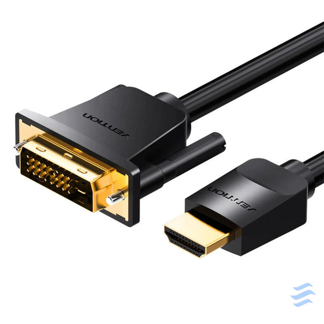 Kabel HDMI do DVI (24 + 1) Vention ABFBF 1m 4K 60Hz/ 1080P 60Hz (Czarny) Video cables