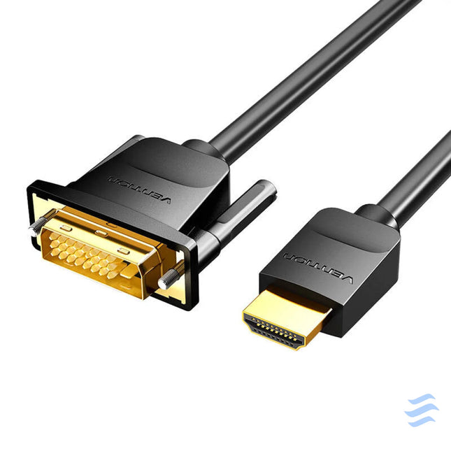 Kabel HDMI do DVI (24 + 1) Vention ABFBJ 5m 4K 60Hz/ 1080P 60Hz (Czarny) Video cables