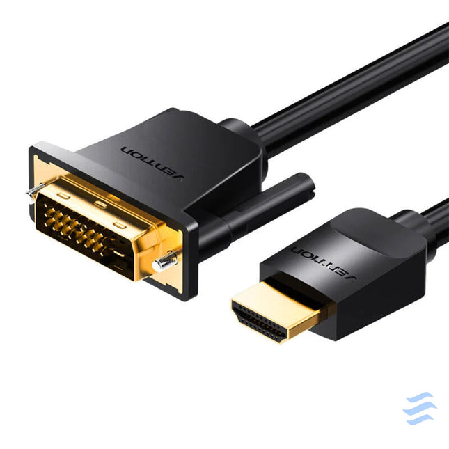 Kabel HDMI do DVI (24 + 1) Vention ABFBJ 5m 4K 60Hz/ 1080P 60Hz (Czarny) Video cables