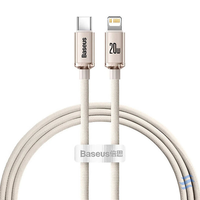 Kabel USB C do iP Baseus Crystal Shine 20W 1.2m (różowy) USB C to Lightning