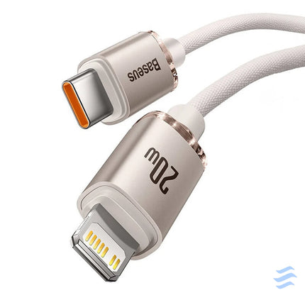 Kabel USB C do iP Baseus Crystal Shine 20W 1.2m (różowy) USB C to Lightning