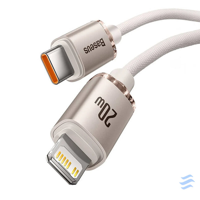 Kabel USB C do iP Baseus Crystal Shine 20W 1.2m (różowy) USB C to Lightning