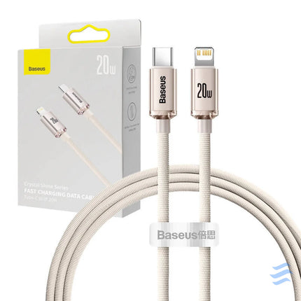 Kabel USB C do iP Baseus Crystal Shine 20W 1.2m (różowy) USB C to Lightning