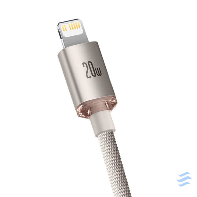 Kabel USB C do iP Baseus Crystal Shine 20W 1.2m (różowy) USB C to Lightning