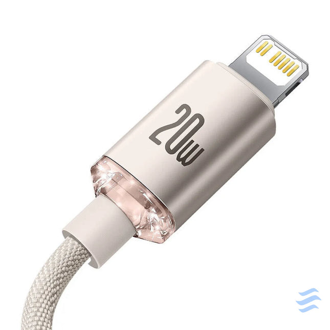 Kabel USB C do iP Baseus Crystal Shine 20W 2m (różowy) USB C to Lightning