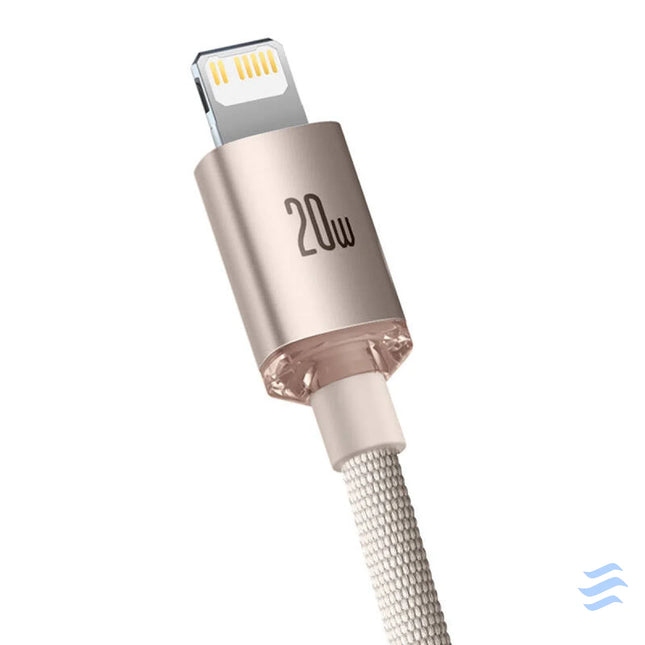 Kabel USB C do iP Baseus Crystal Shine 20W 2m (różowy) USB C to Lightning
