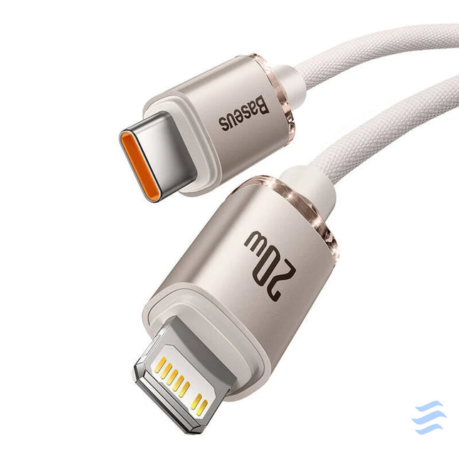 Kabel USB C do iP Baseus Crystal Shine 20W 2m (różowy) USB C to Lightning