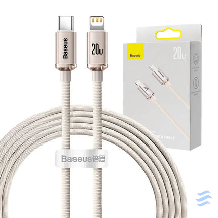 Kabel USB C do iP Baseus Crystal Shine 20W 2m (różowy) USB C to Lightning