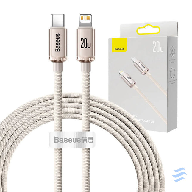 Kabel USB C do iP Baseus Crystal Shine 20W 2m (różowy) USB C to Lightning