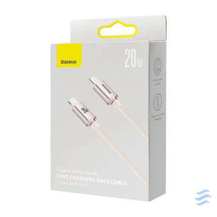 Kabel USB C do iP Baseus Crystal Shine 20W 2m (różowy) USB C to Lightning