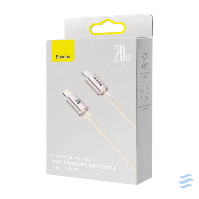 Kabel USB C do iP Baseus Crystal Shine 20W 2m (różowy) USB C to Lightning