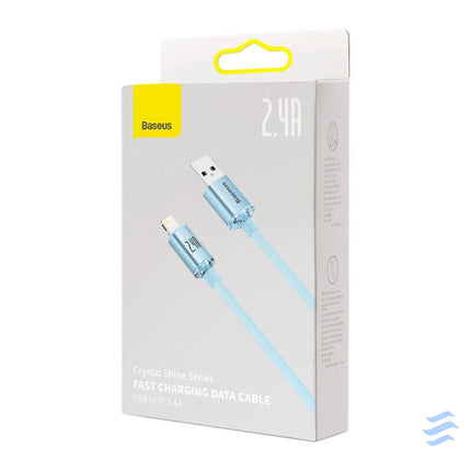 Kabel USB do iP Baseus Crystal Shine 2.4A 1.2m (niebieski) USB C to Lightning